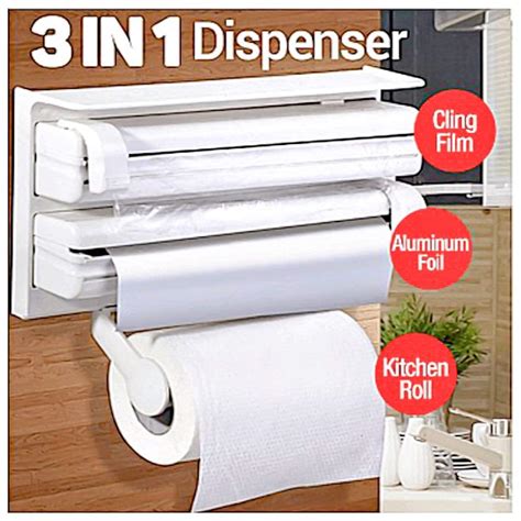 cling wrap and foil dispenser|wall mounted cling wrap dispenser.